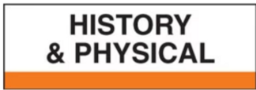 Create Your Own Patient Chart Divider TAB- "HISTORY & PHYSICAL", Orange, 400 Series, 1/2" h x 1-1/4" W,  100/PACK