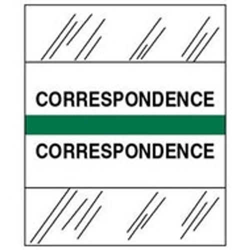 "Correspondence" Patient Chart Index Tabs - 100 per package