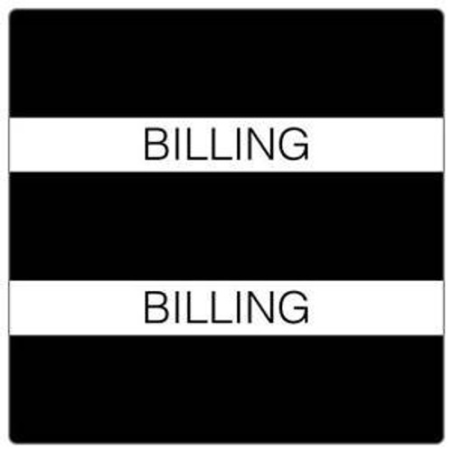 "BILLING" Large Chart Divider Tabs, 1-1/2" Tabs, Black, 102/PACK