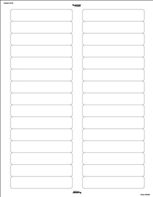 Name Labels: White-Laser/Inkjet - Color Coded File Folder Labels - White - 3-7/16" W x 2/3" H - Pack of 750 Labels