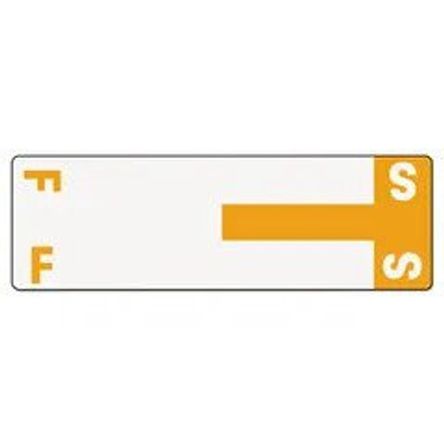 AmeriFile Alpha-Z Compatible Alpha Name Labels - Letter FS - Orange - 3 5/8 W x 1 1/8 H - Package of 100 Labels