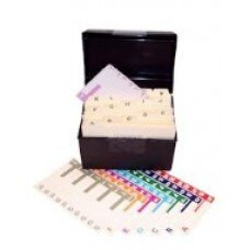 Amerifile Smead Compatible Alpha Ncc Labels, Alpha Label Desk Starter Set, 3- 5/8 W X 1-1/8 H, 1,500 Assorted Letters, A-Z Includes File Box & Index Set