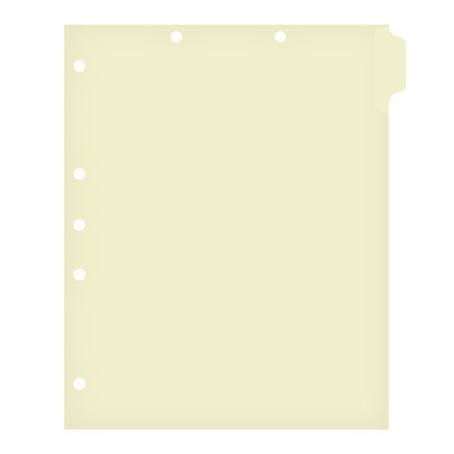 Medical Arts Press Match Write-On Side Tab Chart Dividers- Blank, Position 1 (100/Pkg) (56830)