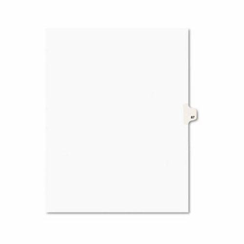 Exhibit Dividers - Avery Style Legal Exhibit Side Tabs - Title: 87 - Letter Size - White - 25/Pack