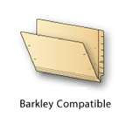 Barkley Compatible End Tab Folder, With Visiclip Installed in Position 1 - Letter Size - 14 Pt. Manila -  Reinforced Full-Cut End Tab - 50/Box