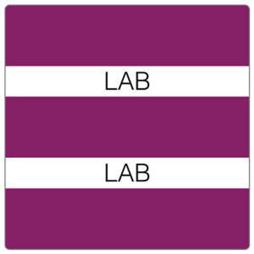 Patient Chart Index Tabs/Labels - "Lab" -  Purple - 1/2" H x 1-1/4" W - 102/Pack