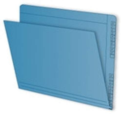 End/Top Tab Numeric Kardex Folders - Letter Size - 3/4" Expansion - With Fasteners in Positions 1 & 3 - Blue - 100/Box