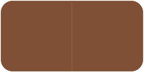 JETER Solid Color Label - 9500 Series - Brown - 3/4" H x 1-1/2" W - 500/Roll