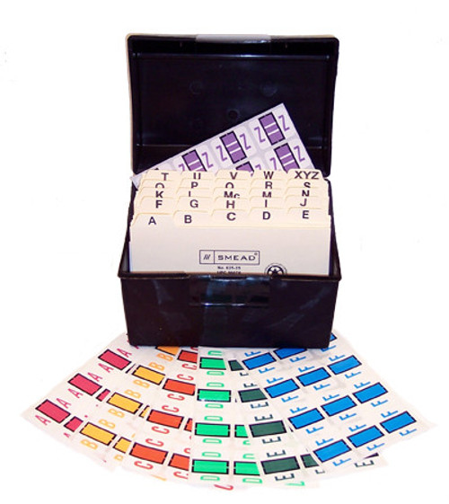 Jeter Alphabetic Labels, 5100 Series, Includes File Box With Indexes And Comes With 2,025 Assorted Labels A-Z + Mc