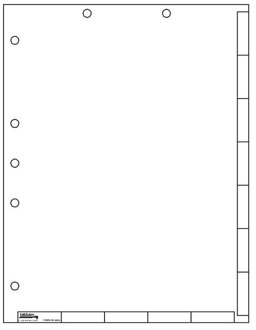 Tabbies 40200, TABS-U-CREATE Index Tabs & Divider Sheets, TABS-U-CREATE Divider Sheets, White, 11"H x 8-1/2"W, 50 SHEETS/PACK