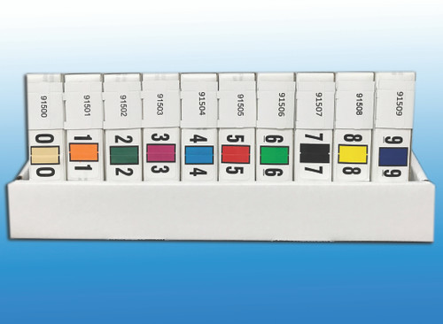 Tabbies 91510, Jeter 7300 Compatible Numeric 91500 Label Series Kit, 91500 Series Numeric Label Kit, Kit INCLUDES: 1 Roll Each #0, 9, 10 ROLLS/KIT