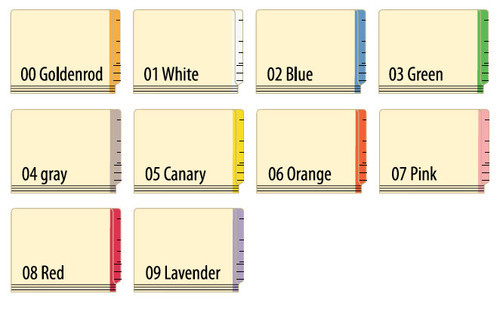 Manila File Folders With Blue Color Stripe On End Tab, Legal Size, 11 PT. Stock, Two Ply Tab, 100