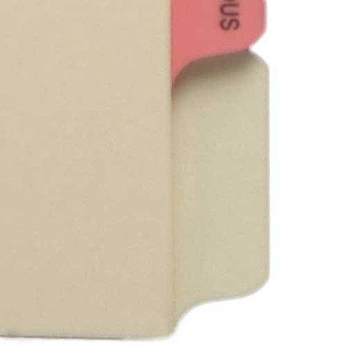 Ivory letter size side tab index divider with position 8 tab blank and no mylar. 125# manila stock - 100/Pack