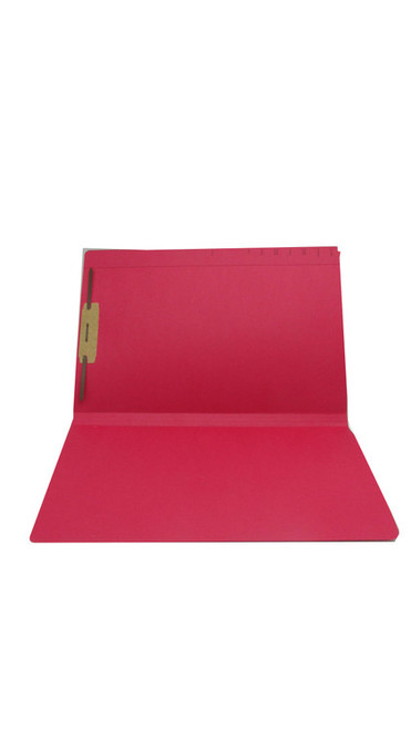 Red Top Tab File Folder With Fastener In Position 1, Legal Size,  11 Pt,  Reinforced Straight Cut Top Tab With Printed Label Marks , 50/BOX