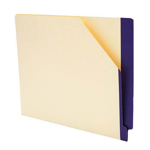 Color Stripe Flat Pocket Folders - Closed on 2 Sides - Letter Size 11-3/4" W x 9-1/2" H - Lavender - 100/Box