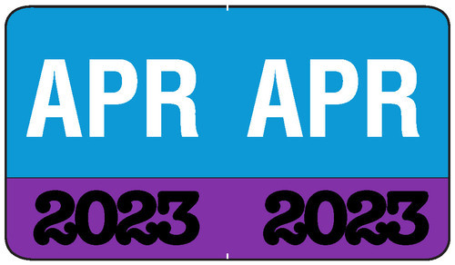 MONTH/YEAR Labels 2023, April, 225 Labels Per Pack, 1-1/2" w x 1" H