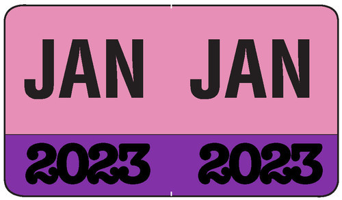 MONTH/YEAR Labels 2023, January, 225 Labels Per Pack, 1-1/2" w x 1" H