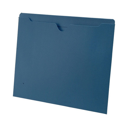 Top Tab Pocket - Letter Size - 11 Pt. Colored Stock - Blue - 100/Box (S-09047-BLU)