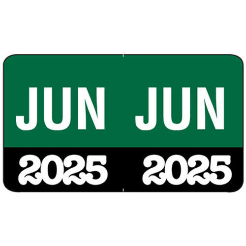 MONTH/YEAR Labels 2025, June, 225 Labels Per Pack