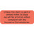 "Unless This Claim" Label 1 -  Fl. Red - 1 7/8" x 3/4" - Box of 500