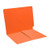 End Tab Colored File Folder w/ Pocket Installed - Letter Size - 14 pt - Orange - 50/Box