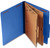 Top Tab Classification Folder - 2 Kraft Dividers with Pockets,  2" Expansion - Bright Cobalt Blue - Letter Size, Box of 15