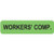 "Workers' Comp." Label - Fl. Green - 1 1/4" x 5/16" - Box of 500