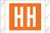 Tabbies Alphabetic Labels - 12030 Series (Rolls) H- Orange