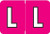 Colwell Jewel Alphabetic Labels, Coam Series (ROLLS) L- Pink