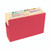 Smead 74231  File Pocket, STRAIGHT-CUT Tab, 3-1/2" Expansion, Legal Size, Red, 25 Per Box (74231)