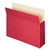 Smead 73231  File Pocket, STRAIGHT-CUT Tab, 3-1/2" Expansion, Letter Size, Red, 25 Per Box (73231)