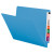 End Tab File Folder With Fasteners in Positions 3 & 5, Letter Size, 14 pt Blue Stock, Full Reinforced End Tab - 250/Carton