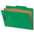 Smead Pressboard Classification File Folder with SafeSHIELD Fasteners, 1 Divider, 2" Expansion, Legal Size, Green, 10 per Box (18733)