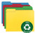 Smead 12008  100% Recycled File Folder, Reinforced 1/3-CUT Tab, Letter Size, Assorted Colors, 100 Per Box (12008)