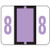 Smead BCCRN Bar-Style Color-Coded Numeric Label, 8, Label Roll, Lavender, 500 labels per Roll (67378)