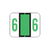 AmeriFile the File Doctor Compatible Numeric Labels - Number 6 - Green - 1 1/4 W x 1 H - Roll of 500