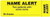 AmeriFile Wrap-Around Labels - "Name Alert" - Fl Chartreuse - 3 " x 1 " - Roll of 250