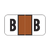 JETER/TAB Alphabetic Labels - 2900 Series - Sheets/Pages for binder - B- Brown - 270 Labels per pack 3/4" x 1-1/2"