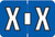 Colwell Jewel Alphabetic Labels, Mcok Series, Letter "X", Dark Blue, 1" h x 1-1/2" W, Pack Of 126