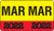 MONTH/YEAR Labels 2022, March, 225 Labels Per Pack, 1-1/2" w x 1" H