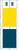 Tabbies 12719, Acme Visible Compatible Alpha 12700 Label Series, 4" 2-COLOR alpha tabs "R", YELLOW/BLUE, 4"H X 1-1/2"W, 102/PACK