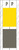 Tabbies 12717, Acme Visible Compatible Alpha 12700 Label Series, 4" 2-COLOR alpha tabs "P", YELLOW/GRAY, 4"H X 1-1/2"W, 102/PACK
