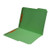 Top Tab Green Colored File Folder, Letter Size, 1/3 Cut Assorted Tab Positions, 2 Bonded Fasteners In Positions 1 & 3