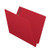 RED End Tab Folder - Letter Size - Fastener in Position 1 - Full Cut 2-Ply Tab - 11 Pt. Stock - 50/Box