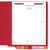 RED End Tab Folder - Letter Size - Fastener in Position 1 - Full Cut 2-Ply Tab - 11 Pt. Stock - 50/Box