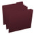 Maroon Letter Size Top Tab Single Ply Folders With 1/3 Cut Assorted Tabs, 11 Pt Maroon Stock, 100/BOX