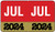 MONTH/YEAR Labels 2024, July, 225 Labels Per Pack, 1-1/2" w x 1" H