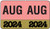 MONTH/YEAR Labels 2024, August, 225 Labels Per Pack, 1-1/2" w x 1" H