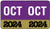 MONTH/YEAR Labels 2024, October, 225 Labels Per Pack, 1-1/2" w x 1" H