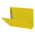 Yellow letter size end tab classification folder with 2" lemon yellow tyvek expansion and 2" bonded fasteners on inside front and inside back. 25 pt type 3 pressboard stock. Packaged 25/125.